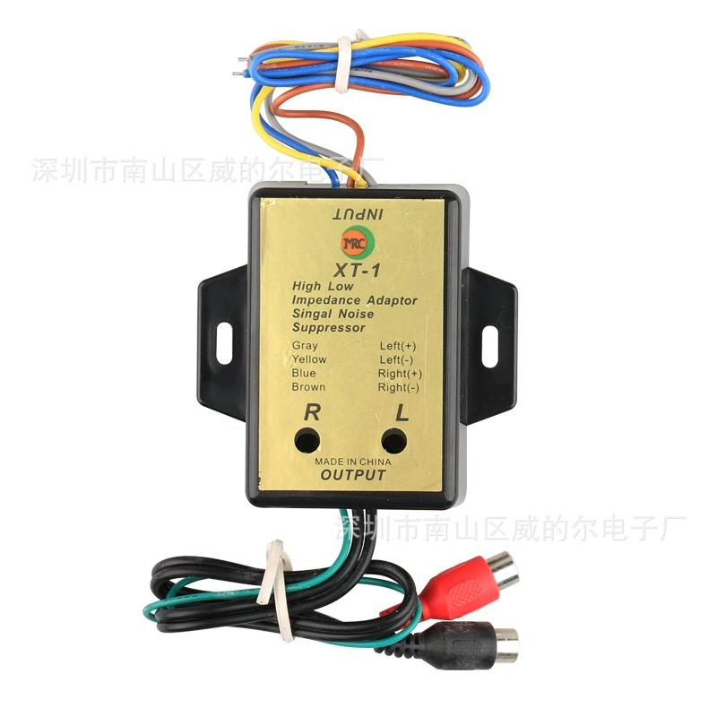 Оптовая модификация автомобильного аудио сабвуфера кабель динамика в аудио высокочастотный в низкочастотный аудио конвертер от высокого к низкому