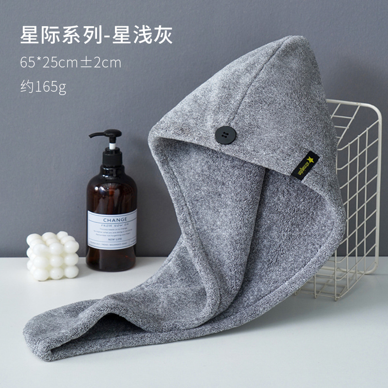 Xiangfeng Coral Velvet Dry Hair Hat Women's AB Yarn Two-Color Water Absorbent Increased Thickening Hotel Household Shower Cap and Headband Wholesale