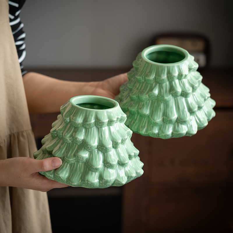 Decoración para el hogar atmósfera jarrón decoración de la sala de estar decoración de árbol de Navidad flor de la cocina contenedor