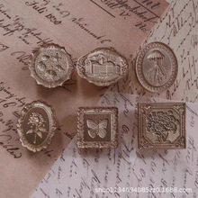 火漆印章源头厂家批发欧式复古锌合金火漆印章玫瑰火漆印章章头