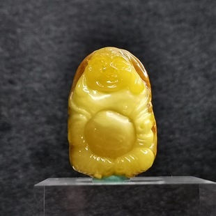 Baltic Beeswax Maitreya Buddha Pendant Beeswax Amber Amber Pendant Pendant Holiday Gift Jewelry