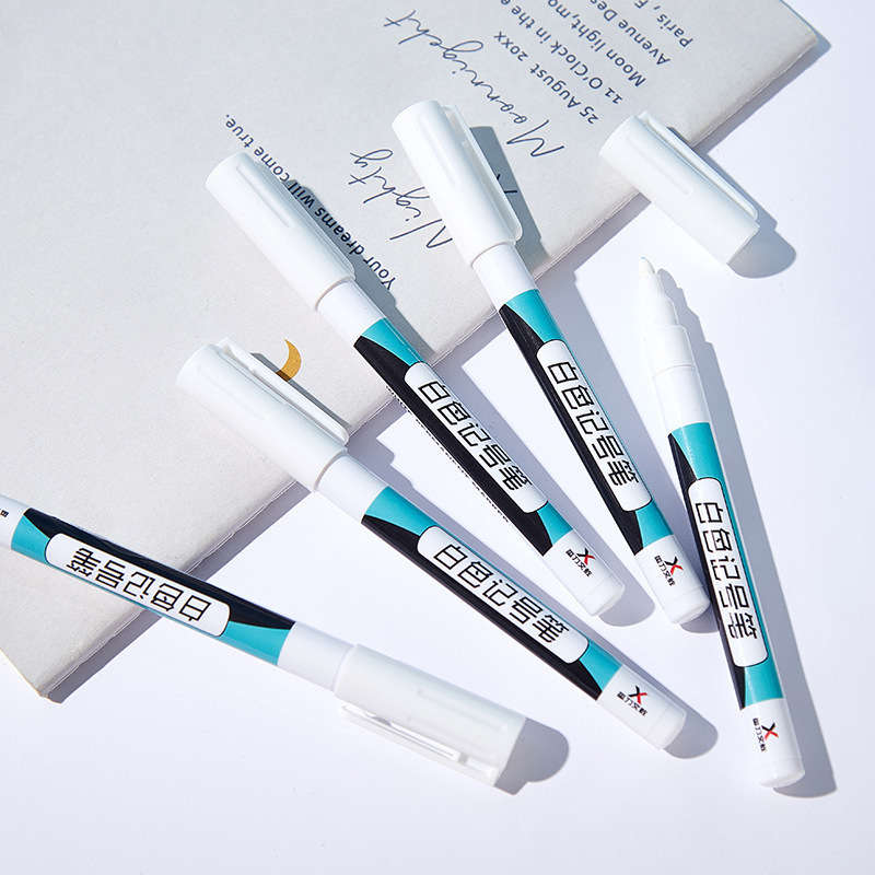 白色记号笔木工笔标记白色细记号笔轮胎标记定位方便实用防水