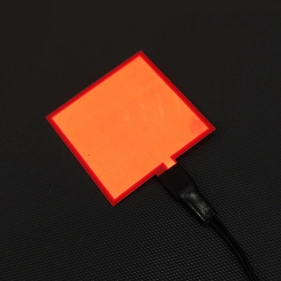 Cuttable cold light sheet EL light sheet ultra-thin light board LED cold light sheet cold light board USB 3V battery box model (Cold light sheet) - 5cm5cm-red-comes-with-a-battery-box-batteries-are-not-included