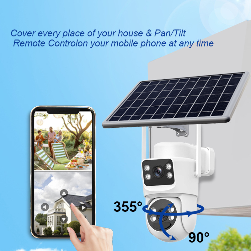 Nuevos productos transfronterizos 3 millones de cámaras binoculares solares de baja potencia 4G en espera de 365 días de monitoreo 360 grados al aire libre