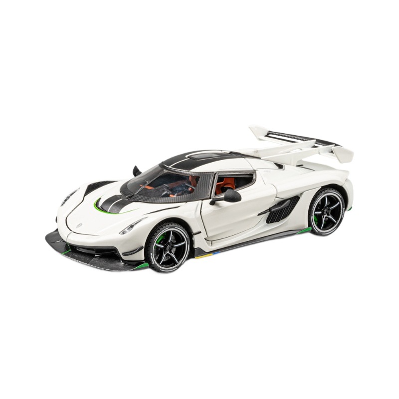 Coche a modelo de coche 1:24 Koenigsegg con spray aleación coche deportivo sonido luz de retorno coche de juguete modelo de sonido