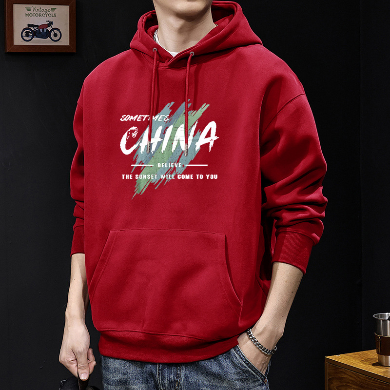 420g estilo japonés guapo chaqueta impresa con capuzas primavera y otoño suelta chaqueta de pareja de estudiantes