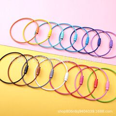 現物カラー塗装ワイヤーリング塗装ワイヤーリングステンレスワイヤーリングロープキャンディー色ワイヤーロープ