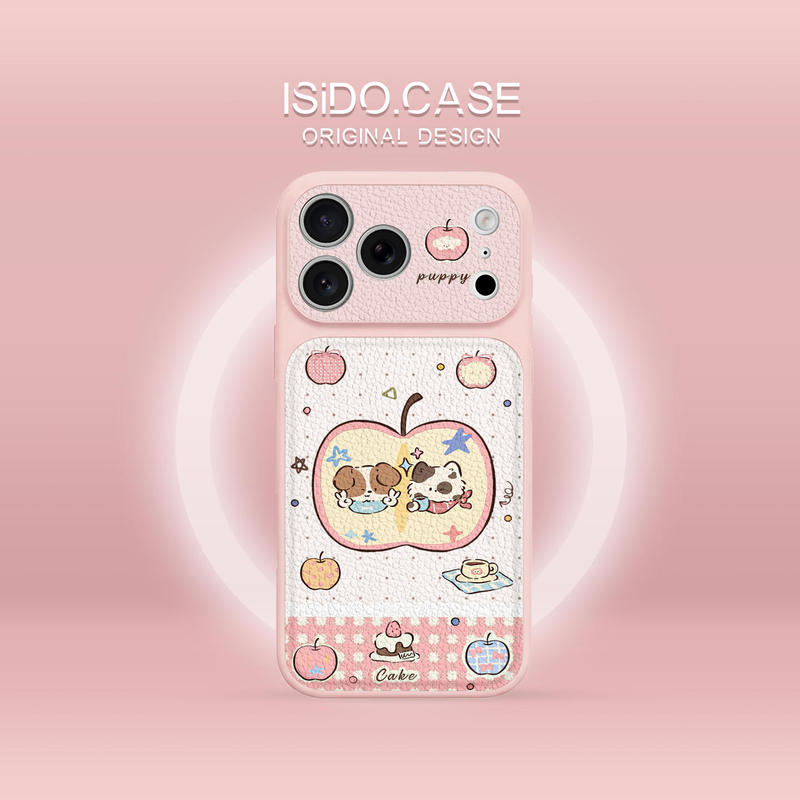 Apple Puppy Pink Case with Instant 17-Inch Large Window, Suitable for Apple Iphone, New Model 17 Pro Max Style 16 Apple Puppy Pink Case with Instant 17-Inch Large Window, Suitable for Apple Iphone, New Model 17 Pro Max Style 16