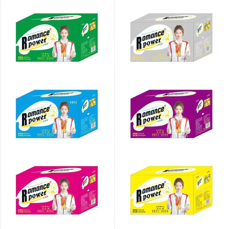 Romantic New Power American Power Soda Wine 24 Bottles Full Box Delivery Manufacturer Low Alcohol Bar Same Style 275ml