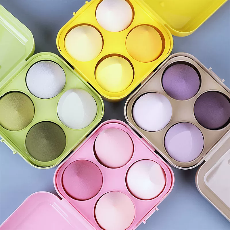 Набор спонжей Beauty Egg, спонжи-осьминог на воздушной подушке в форме тыквы для влажного и сухого применения, наборы 4/8 шт.