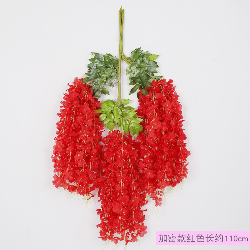 Flor de Glicinia, Flor de Techo Violeta, Flor de Glicinia para Bodas, Enredadera Decorativa, Enredadera de Flores Artificiales, Decoración del Hogar al por Mayor