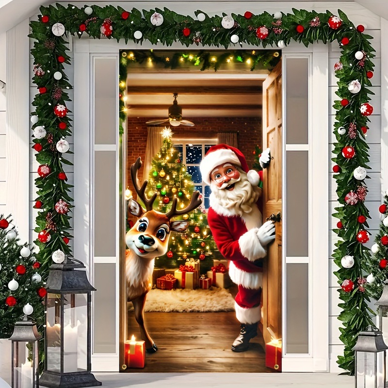 Amazon ベストセラー クリスマス ドア カバー クリスマス 2D ドア バナー パーティー パーティー デコレーション バナー|undefined