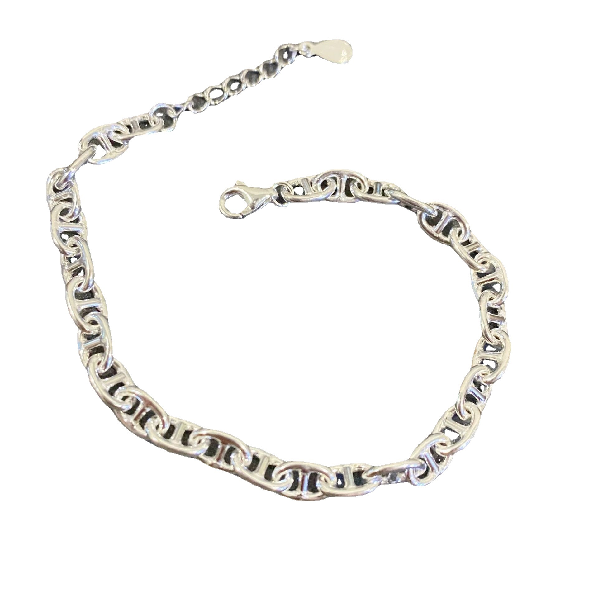 S925純銀豚の鼻のブレスレットはシンプルで個性的なファッションinsです。