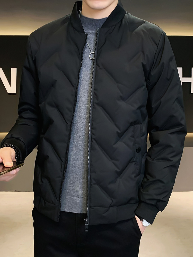 Abajo chaqueta para hombres 2023 invierno nuevo corto ligero soporte collar suelto blanco pato abajo cálido abrigo de moda para hombres