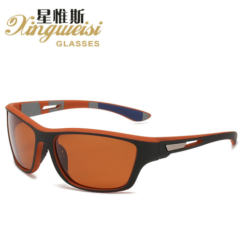 European and American cross-border fashion sports sunglasses, men's night vision polarized cycling sunglasses, visor glasses wholesale