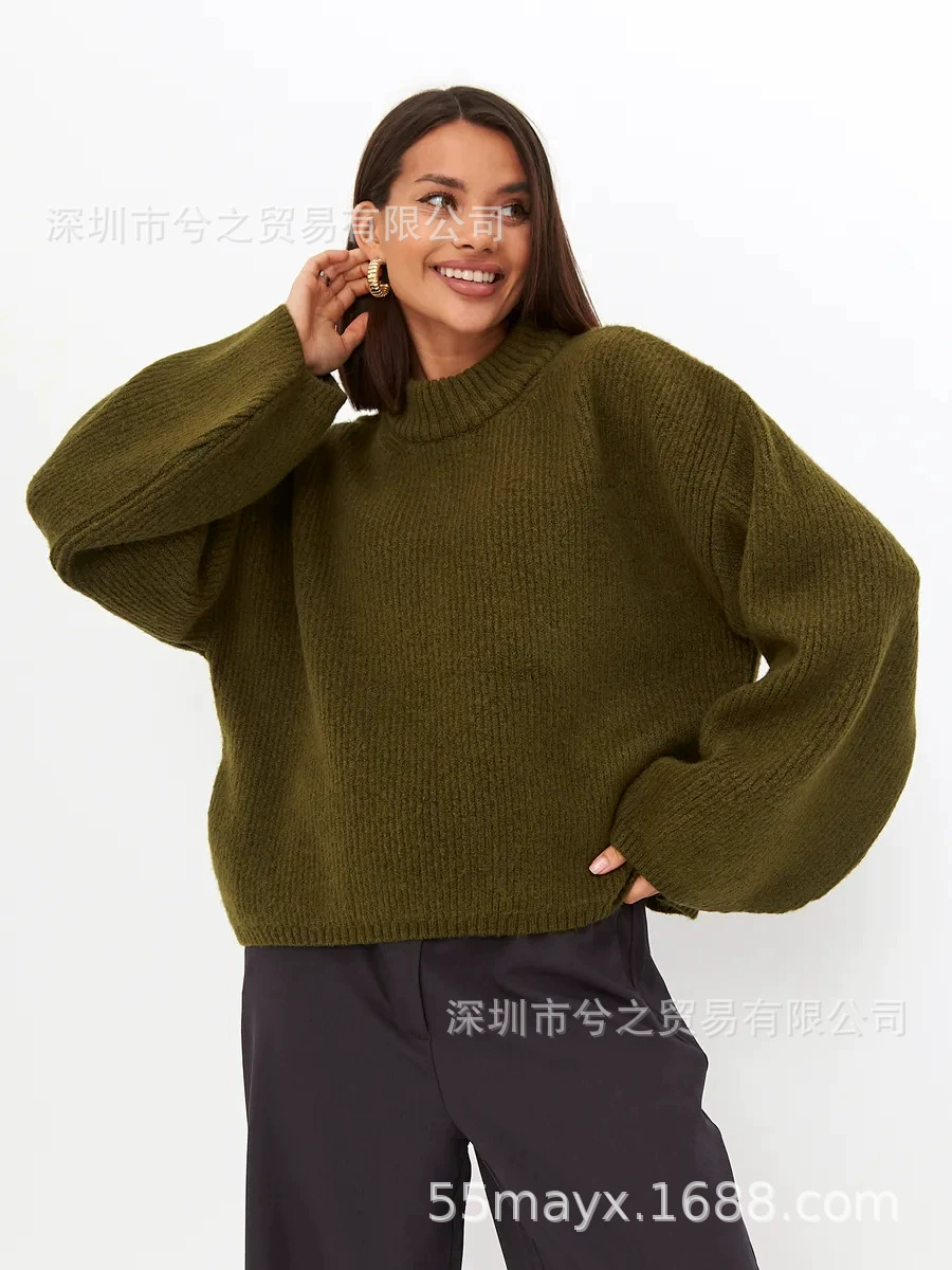 Свитер с объемными рукавами plus size sweater