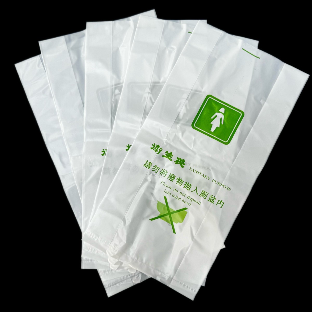 Disposable Plastic Sanitary Bags for Hotel Guest Rooms, 500 Pieces Per Bundle, Portable Storage Bags for Female Guests