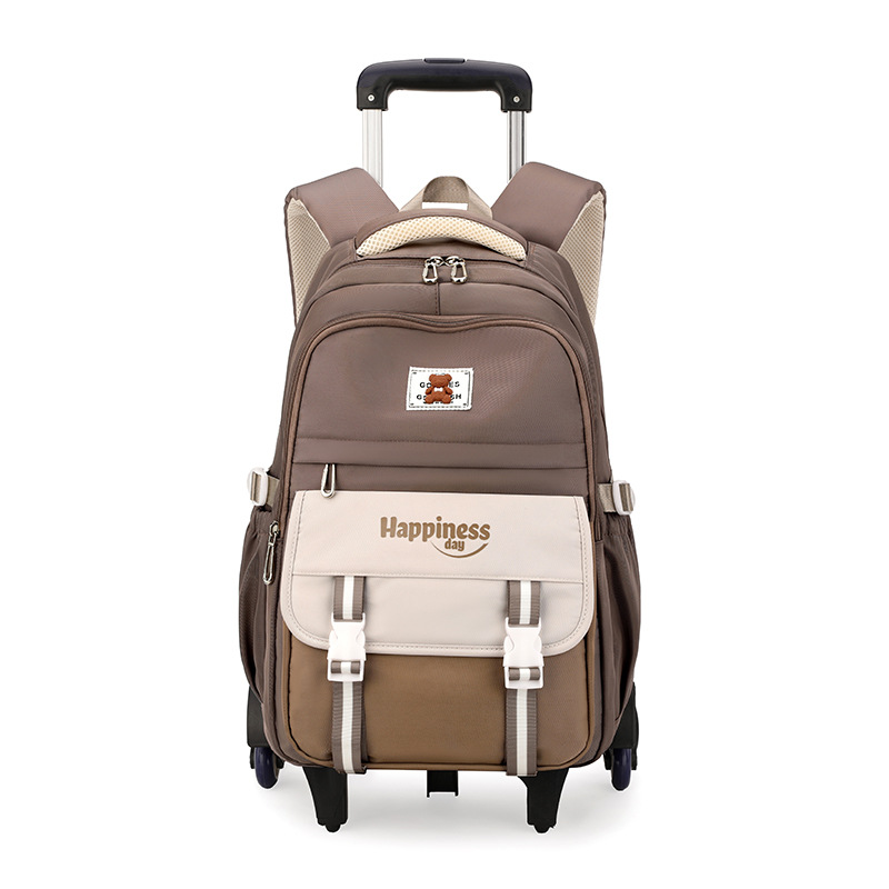 Nuevo pez natural escalera tracción mochila de escuela secundaria de gran capacidad desmontable una mochila de niños