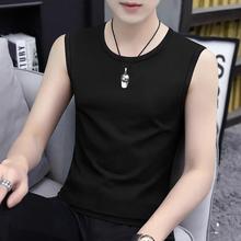 夏季背心男速干无袖T恤冰丝凉感运动上衣宽松跑步短袖训练健身服