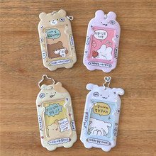 韩国ins同款可爱卡通动物3寸卡套追星小卡校园卡收纳装饰展示挂件