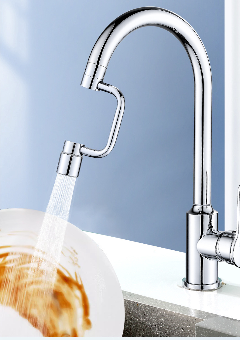 Faucet mechanical arm, universal faucet face, washbasin, multi-functional adapter, rotatable bathroom rocker arm, splash guard undefined
