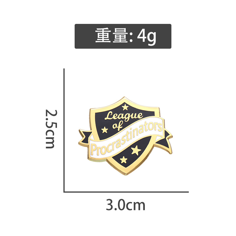 Cartoon creative high-end enamel badge small jewelry personalized exquisite English letters all-match decorative pin small gift