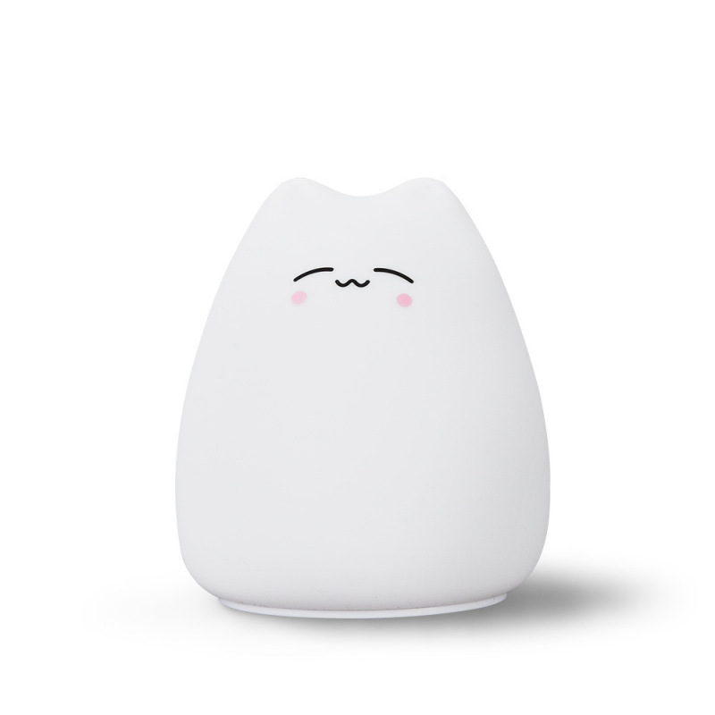 クロスボーダー粘着ライト、かわいい猫のシリコンライト、クリエイティブシリコンカラフルな雰囲気のミニギフト乾電池ナイトライト|undefined