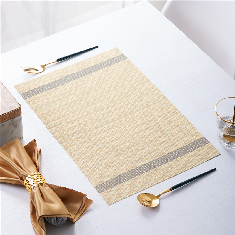 提花双条纹 黄色