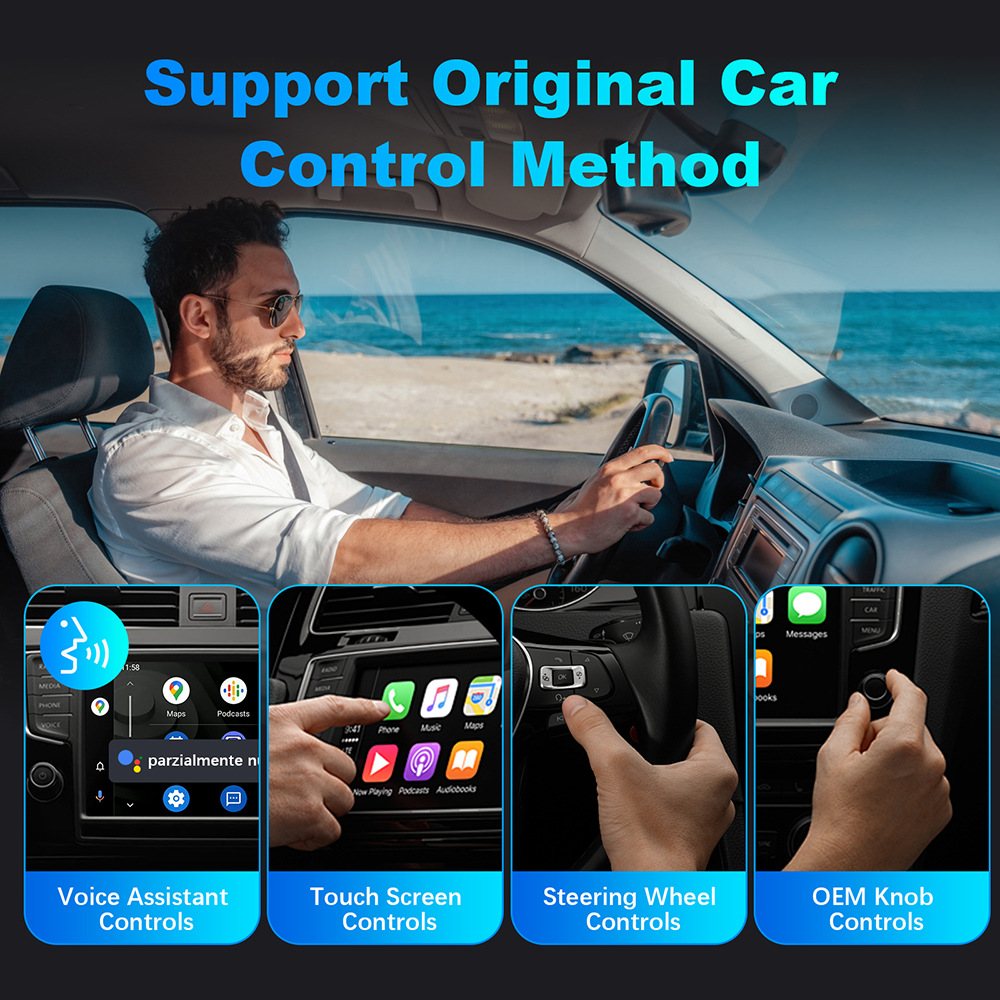 Luruibao Wireless Box 2-in-1 Apple Wireless CarPlay Box Android Auto Cross-Border New Product Adapter