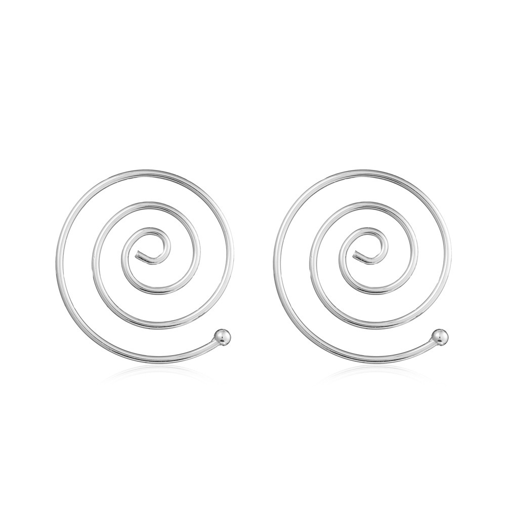 fashion new style Geometric Spiral Hollow alloy Stud Earringspicture17