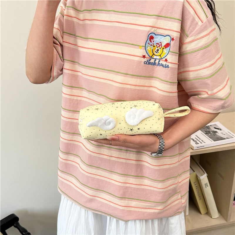 Angel Star bolsas de lápiz de nicho, bolsas de gran capacidad, bolsas de alta calidad, bolsas portátiles de moda, bolsas de almacenamiento ligeras
