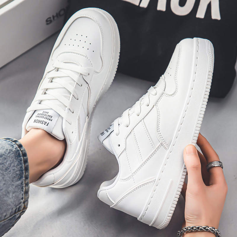Men's White Sneakers for Spring, Breathable and Trendy, Versatile White Shoes with a High-End Feel, White Casual Sneakers for Sports and Leisure in Spring Men's White Sneakers for Spring, Breathable and Trendy, Versatile White Shoes with a High-End Feel, White Casual Sneakers for Sports and Leisure in Spring