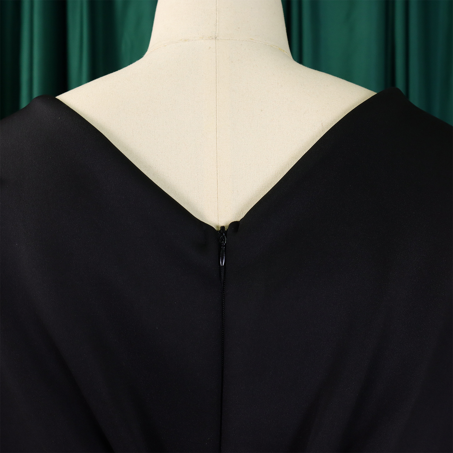 Robe de soirée sexy à col en V et à volants avec fente perlée, robe de banquet de tempérament de célébrité_voghion.com