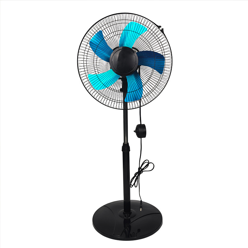 Fabricante de fuente 360 grados ventilador eléctrico de cinco hojas viento 16 pulgadas 18 pulgadas ventilador de piso soporte de comercio exterior personalizado