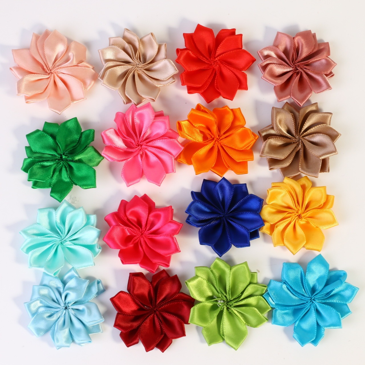 5cm polyester 12-point flower ribbon, hand-sewn floral accessories, DIY headwear, shoe and hat accessories, clothing accessories, in stock