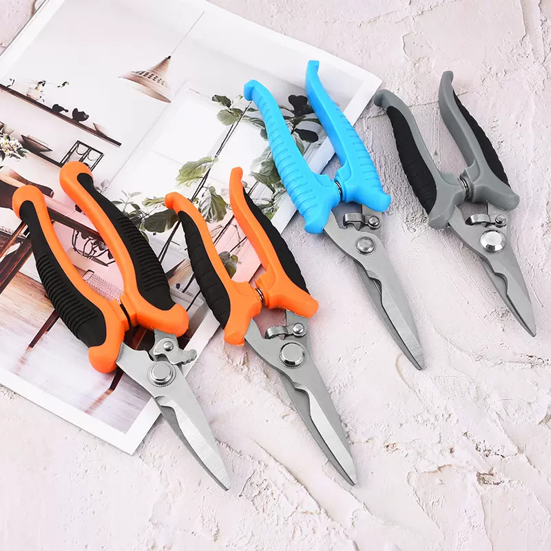 不锈钢电工剪PE电工剪刀电线铁皮剪加厚加强剥线剪线槽剪