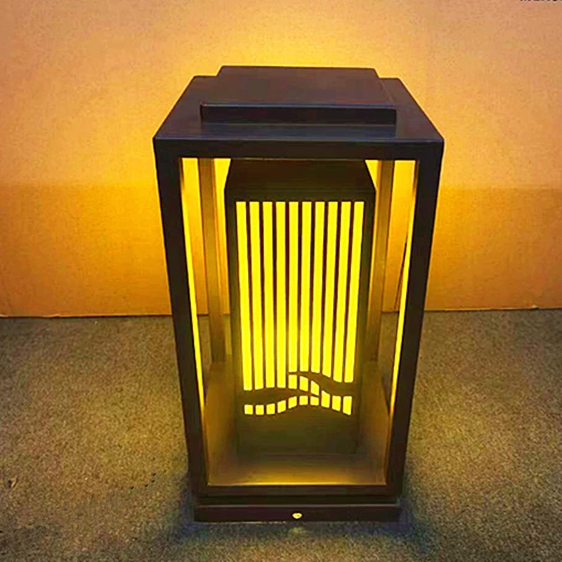 Ландшафтный газонный светильник, Колонный светильник, вилла, лампа для газона, квадратная настенная Европейская Ландшафтная лампа, квадратная колонная лампа