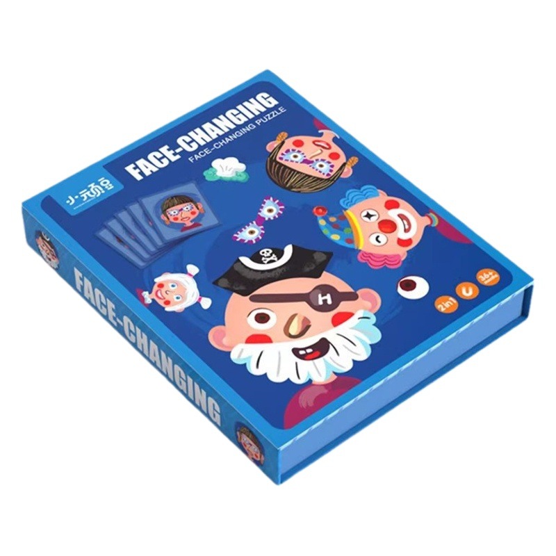 Rompecabezas magnético educativo para niños de 3 a 6 años que cambia las pegatinas magnéticas 2 niños 4 niñas imagen plana educación temprana juguetes para bebés