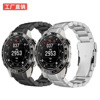 适用于Garmin Fenix7手表表带22mm 弧形无缝隙掠翼式保险扣钛表带