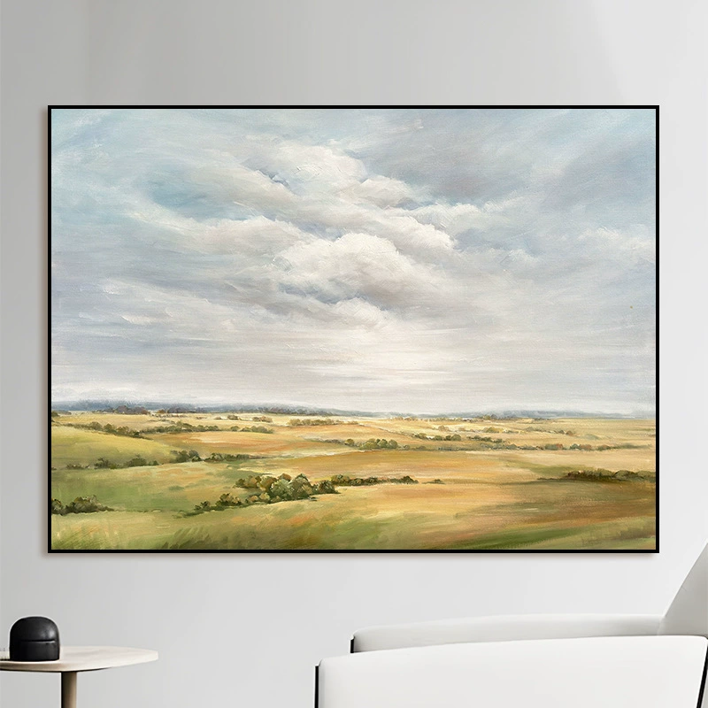 Абстрактная oil painting светлая роскошь гостиная декор пейзаж наружный сельский стиль дикая река диван фон настенная подвесная живопись