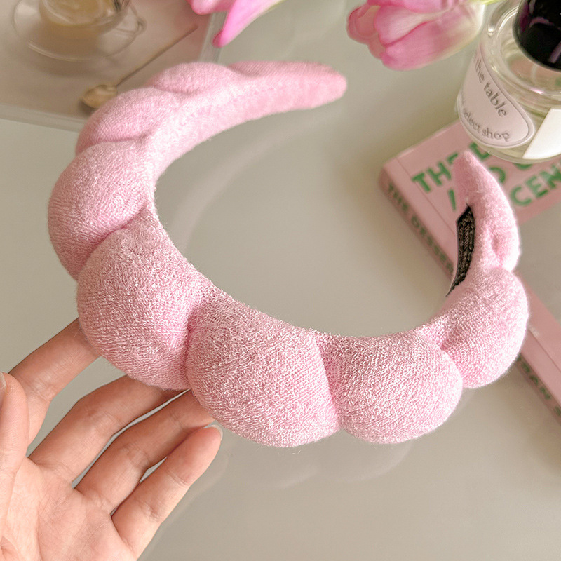 Esponja diadema accesorios para el cabello horquilla femenina invierno alta Cráneo presión superior lavado de cabello diadema Internet celebridad 2023 nuevo paquete de cabello tocado
