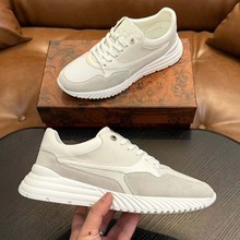 新款运动休闲鞋男鞋真皮厚底增高潮流百搭时尚舒适透气2025欧洲站