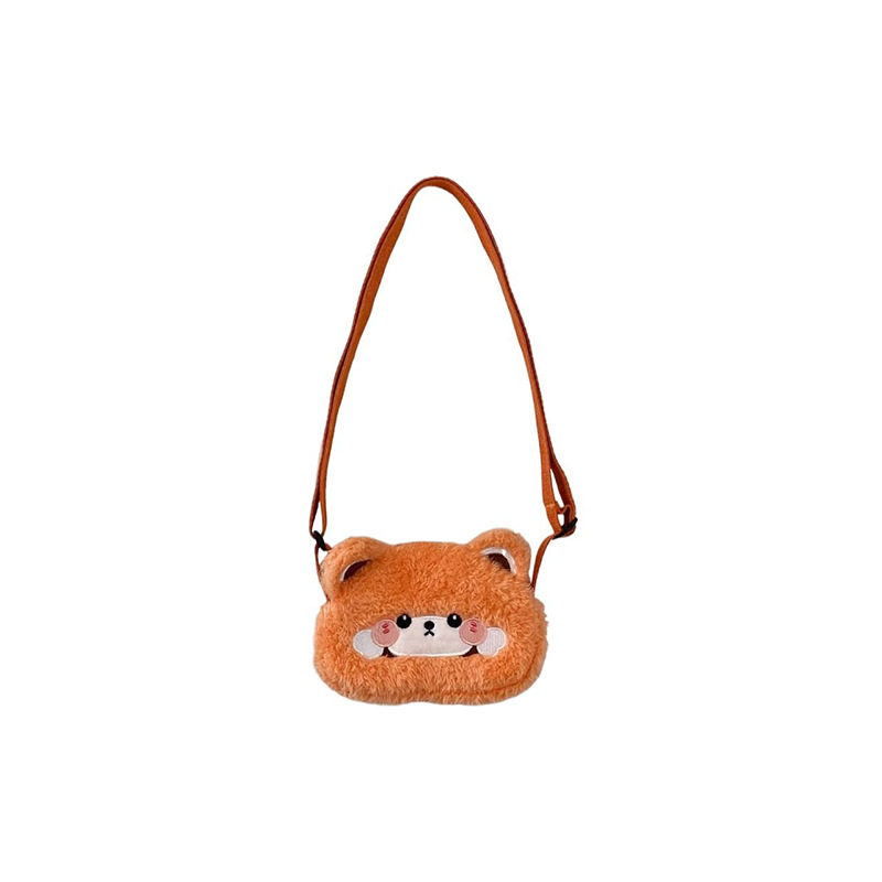 Animal pequeño lindo bolso de hombro para niñas pequeño mini bebé bolso de cambio 2025 otoño y invierno nuevo bolso de peluche para niños