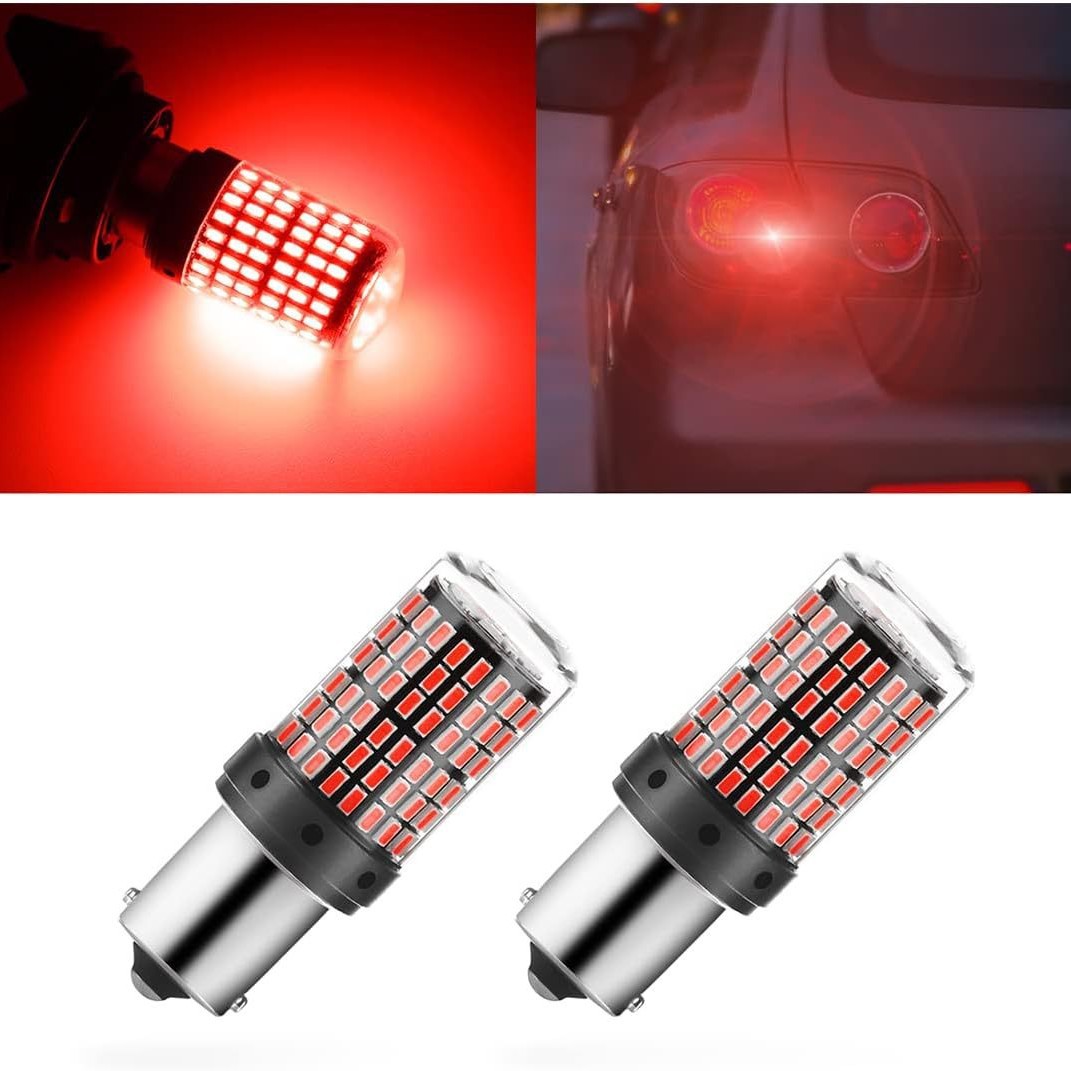 Ventas transfronterizas calientes de automóviles LED luces de marcha atrás luces de dirección 1156 T20 3014 144SMD luces de freno 1157 image 4