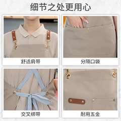 New internet celebrity waterproof canvas apron modern simple work clothes apron can be printed with logo apron can be wholesaled