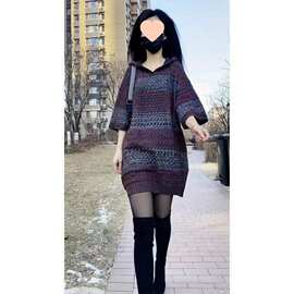 早春毛衣连帽包臀裙女装欧洲站网红减龄显瘦中长款针织裙