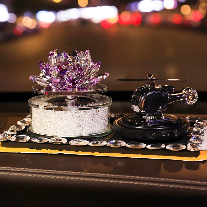 Floral automatic rotating perfume solar-powered
