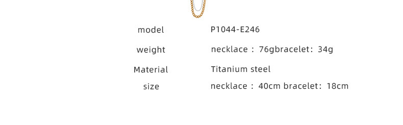 Wholesale Fashion Geometric Titanium Steel Plating Bracelets Necklace display picture 3