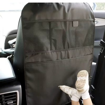Rear Seat Back Anti-Dirt Pad | Chair back anti-kick pad - type-f-with-pocket-4560cm