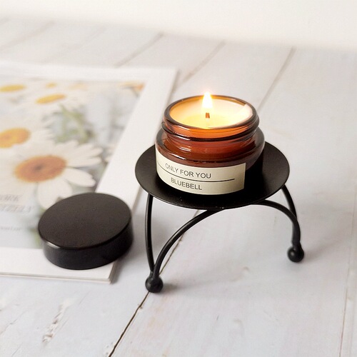 Cross-border high-quality geometric round iron candlestick desktop decoration ornaments three-dimensional creative metal one-piece drop shipping
